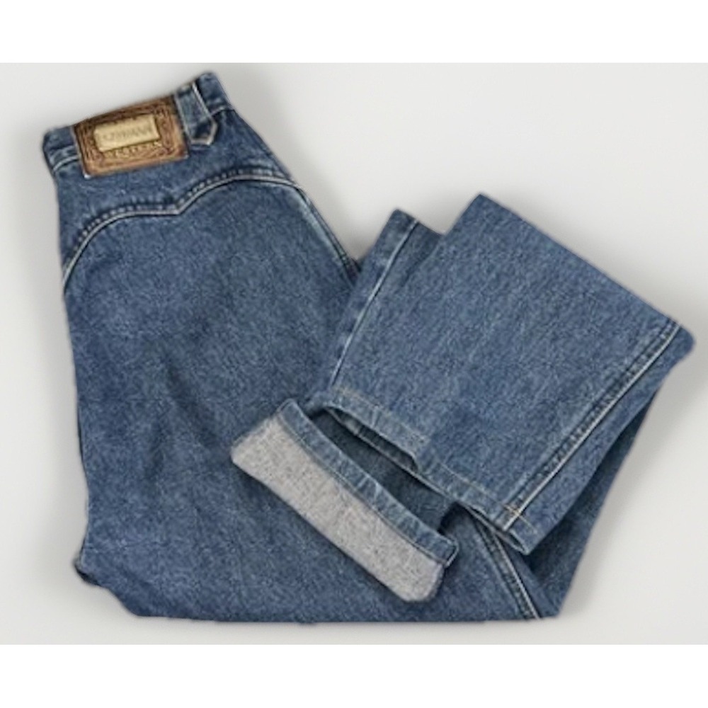 Women's Vintage Lawman High Waisted Jeans Slim Fit Straight Sz 24 24x29 - Picture 13 of 13
